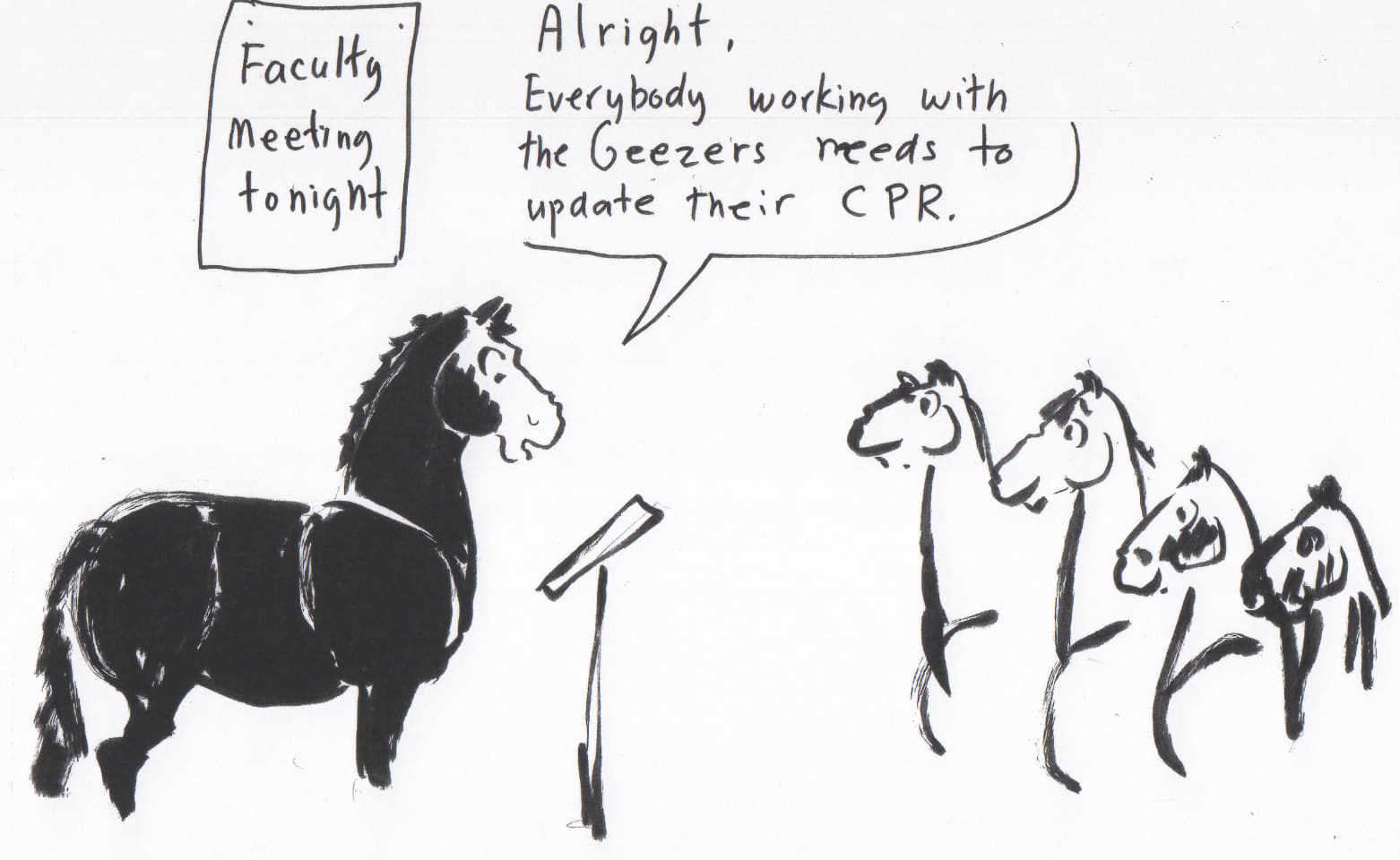 Happy Valley Riding School cartoon thumbnail