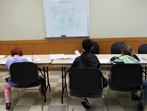 Photo from kids' cartooning class